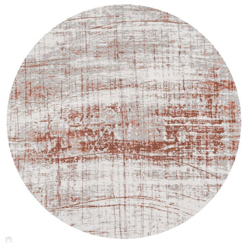 Louis De Poortere Mad Men Griff 8956 Copperfield Washable Polyester Flatweave Round Soft Cream/Warm Copper/Pale Grey/Charcoal Grey Eco-Rug-Louis De Poortere-Rug Love - The Most Loved Rug Store